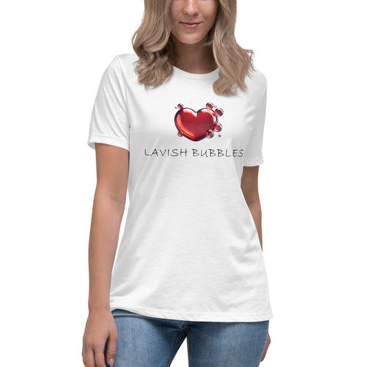 Bubble heart - Women's Relaxed T-Shirt - Lavish Bubbles - LAVISH BUBBLES