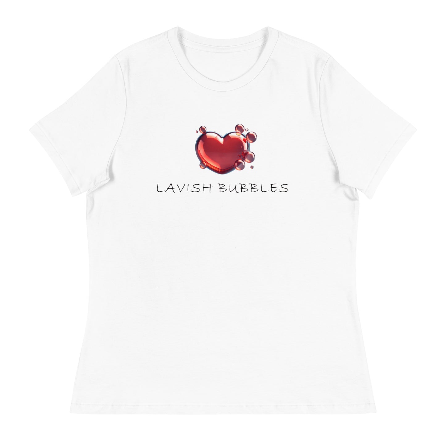 Bubble heart - Women's Relaxed T-Shirt - Lavish Bubbles - LAVISH BUBBLES