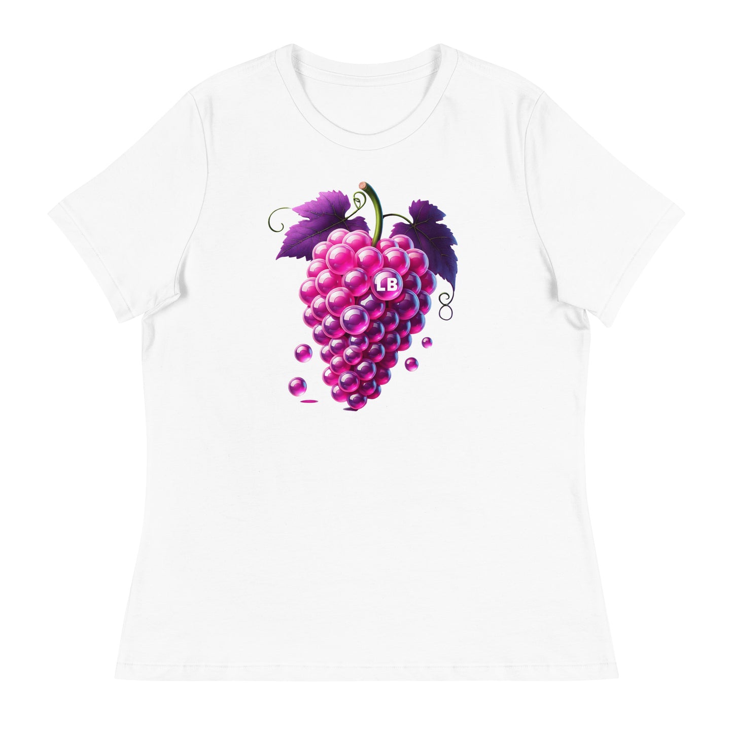 Grapes - Women's Relaxed T-Shirt - Lavish Bubbles - LAVISH BUBBLES