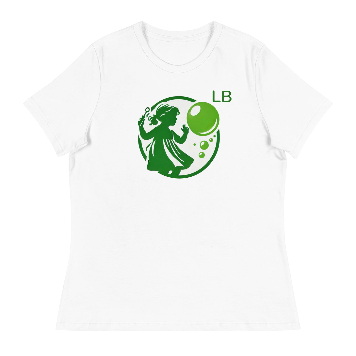 Green Girl - Women's Relaxed T-Shirt - Lavish Bubbles - LAVISH BUBBLES